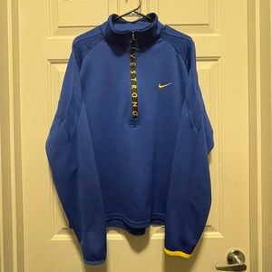 Nike Fit-Dry Livestrong Blue Half-Zip Sweater Mens XL